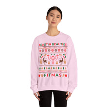 Load image into Gallery viewer, Ugly Sweater Fitmas Festive Fitness Crewneck Sweatshirt | Beastin Beauties Fitmas Design