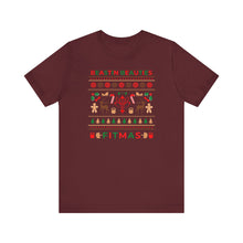 Load image into Gallery viewer, Merry Fitmas Ugly Sweater Unisex Tee - Holiday Fitness Shirt for Gym Lovers