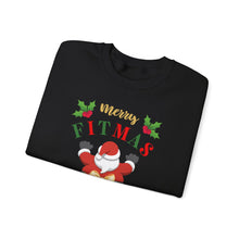 Load image into Gallery viewer, Merry Fitmas Santa Booty Unisex Crewneck Sweatshirt - Christmas Fitness Apparel