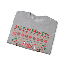 Load image into Gallery viewer, Ugly Sweater Fitmas Festive Fitness Crewneck Sweatshirt | Beastin Beauties Fitmas Design