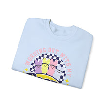 Load image into Gallery viewer, Working Out With My Peeps Crewneck Sweatshirt - Fun & Cozy Fitness Apparel