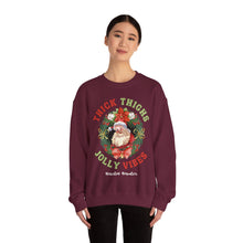 Load image into Gallery viewer, Thick Thighs Jolly Vibes Sweatshirt