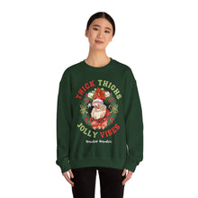 Load image into Gallery viewer, Thick Thighs Jolly Vibes Sweatshirt