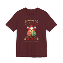 Load image into Gallery viewer, Merry Fitmas Santa Booty Ornaments Unisex Tee - Holiday Fitness Shirt for Gym Lovers