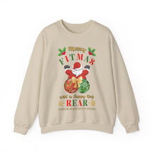 Load image into Gallery viewer, Merry Fitmas Santa Booty Unisex Crewneck Sweatshirt - Christmas Fitness Apparel