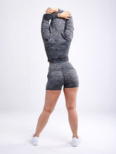 Load image into Gallery viewer, Athletic Zip-Up Crop Hoodie Jacket