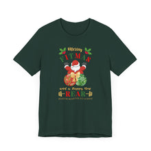 Load image into Gallery viewer, Merry Fitmas Santa Booty Ornaments Unisex Tee - Holiday Fitness Shirt for Gym Lovers