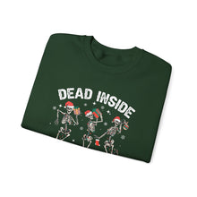 Load image into Gallery viewer, Dead Inside but Jolly AF Skeleton Crewneck Sweatshirt - Holiday Fun & Cheer