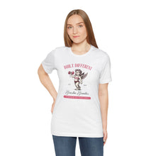 Load image into Gallery viewer, Built Different Cupid Fitness Tee — 'Built Different' Cherub Weightlifting Graphic T-Shirt