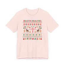Load image into Gallery viewer, Merry Fitmas Ugly Sweater Unisex Tee - Holiday Fitness Shirt for Gym Lovers