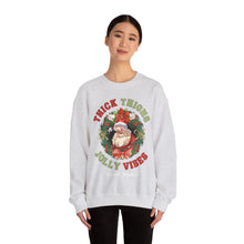 Load image into Gallery viewer, Thick Thighs Jolly Vibes Sweatshirt