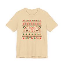 Load image into Gallery viewer, Merry Fitmas Ugly Sweater Unisex Tee - Holiday Fitness Shirt for Gym Lovers