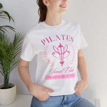 Load image into Gallery viewer, Pilates Club Short Sleeve Tee, Workout Shirt, Fitness Apparel, Exercise Top, Gift for Fitness Lovers