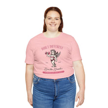 Load image into Gallery viewer, Built Different Cupid Fitness Tee — 'Built Different' Cherub Weightlifting Graphic T-Shirt