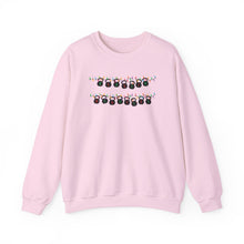 Load image into Gallery viewer, Festive Kettlebell String lights Sweatshirt for Fitness Enthusiasts