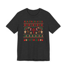 Load image into Gallery viewer, Merry Fitmas Ugly Sweater Unisex Tee - Holiday Fitness Shirt for Gym Lovers