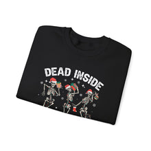 Load image into Gallery viewer, Dead Inside but Jolly AF Skeleton Crewneck Sweatshirt - Holiday Fun & Cheer