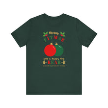 Load image into Gallery viewer, Merry Fitmas  Ornaments Unisex Tee - Holiday Fitness Shirt for Gym Lovers