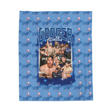 Load image into Gallery viewer, Dodger Daddies Velveteen Plush Blanket - Cozy Fan Gear for Baseball Lovers