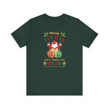 Load image into Gallery viewer, Merry Fitmas Santa Booty Ornaments Unisex Tee - Holiday Fitness Shirt for Gym Lovers