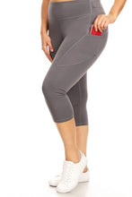 Load image into Gallery viewer, High Waist Tech Pocket Workout Capri Leggings