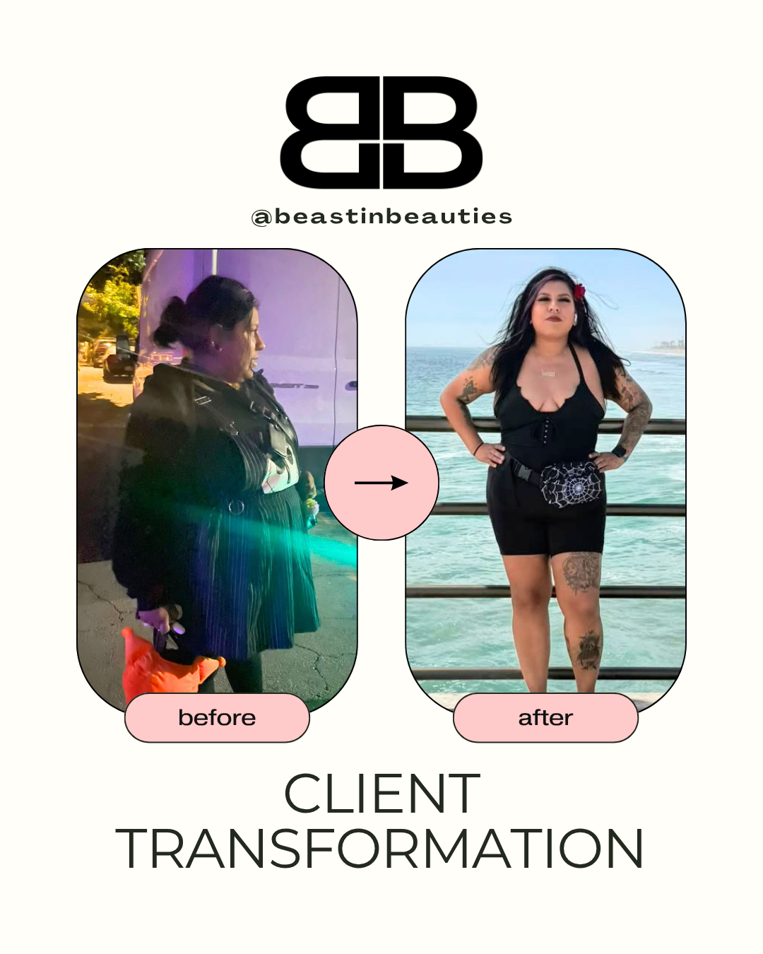 Before and after transformation