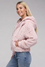 Load image into Gallery viewer, Fluffy Zip-Up Teddy Hoodie
