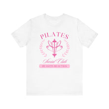 Load image into Gallery viewer, Pilates Club Short Sleeve Tee, Workout Shirt, Fitness Apparel, Exercise Top, Gift for Fitness Lovers
