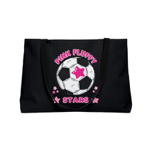 Load image into Gallery viewer, Pink Fluffy Stars Soccer Team Weekender Tote Bag
