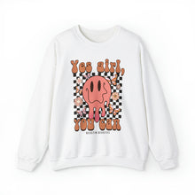 Load image into Gallery viewer, Yes Girl You Can Crewneck Sweatshirt
