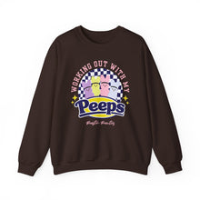 Load image into Gallery viewer, Working Out With My Peeps Crewneck Sweatshirt - Fun &amp; Cozy Fitness Apparel
