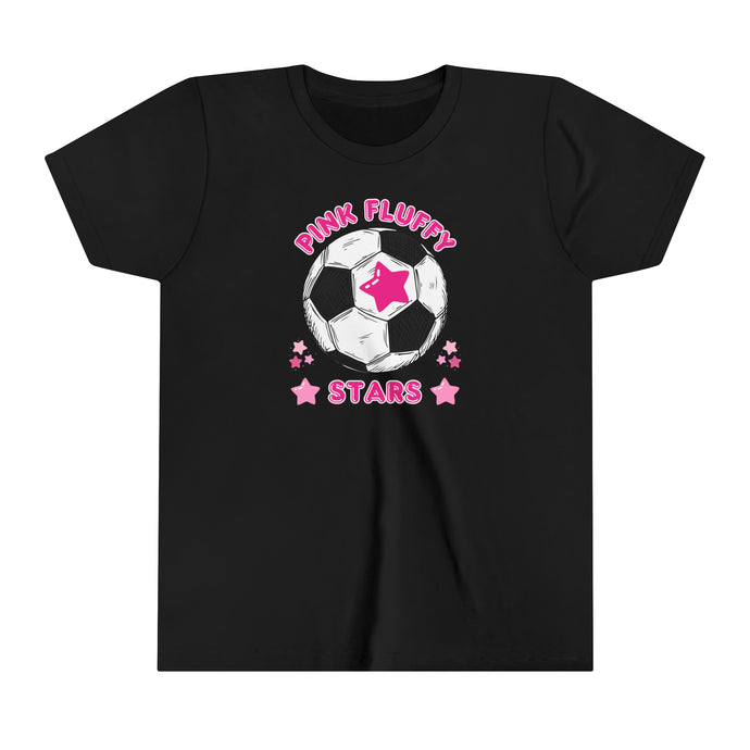 Pink Fluffy Stars Youth Short Sleeve Tee