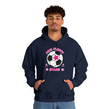 Load image into Gallery viewer, Pink Fluffy Stars Hooded Sweatshirt
