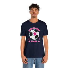 Load image into Gallery viewer, Pink Fluffy Stars Team Short Sleeve Tee

