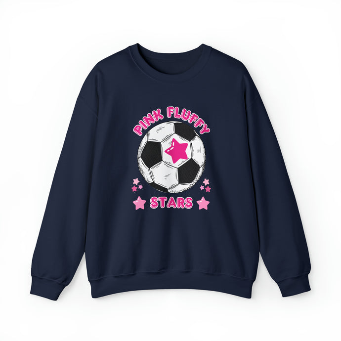Pink Fluffy Stars Crewneck Sweatshirt