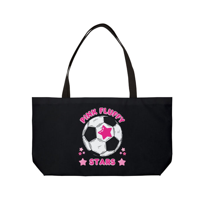 Pink Fluffy Stars Soccer Team Weekender Tote Bag