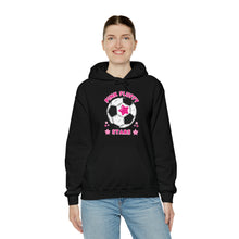 Load image into Gallery viewer, Pink Fluffy Stars Hooded Sweatshirt

