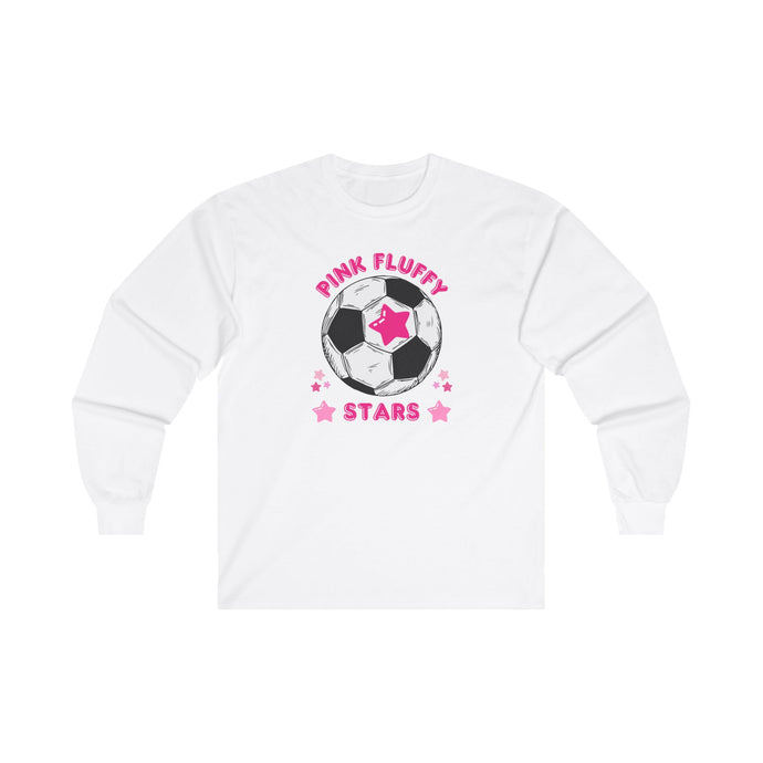 Pink Fluffy Stars Long Sleeve Tee