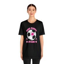 Load image into Gallery viewer, Pink Fluffy Stars Team Short Sleeve Tee
