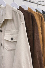 Load image into Gallery viewer, OVERSIZED CORDUROY BUTTON FRONT SHACKET
