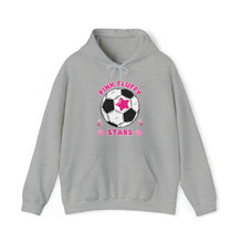 Load image into Gallery viewer, Pink Fluffy Stars Hooded Sweatshirt
