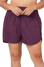 Load image into Gallery viewer, PLUS WINDBREAKER SMOCKED WAISTBAND RUNNING SHORTS
