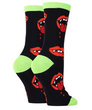 Load image into Gallery viewer, Ahhh Vampire - Women&#39;s Funny Halloween Crew Socks
