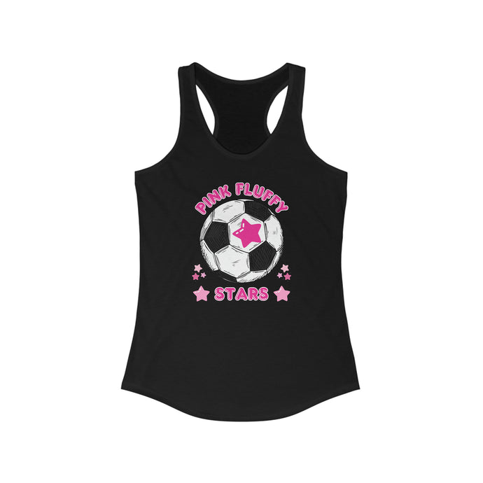 Pink Fluffy Stars Racerback Tank