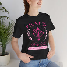Load image into Gallery viewer, Pilates Club Short Sleeve Tee, Workout Shirt, Fitness Apparel, Exercise Top, Gift for Fitness Lovers
