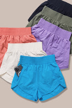 Load image into Gallery viewer, WINDBREAKER SMOCKED WAISTBAND SHORTS with zipper pockets
