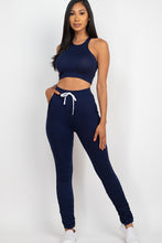 Load image into Gallery viewer, Crop Top &amp; Ruched Drawstring Pants Set
