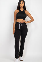 Load image into Gallery viewer, Crop Top &amp; Ruched Drawstring Pants Set

