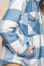 Load image into Gallery viewer, Plaid Button Down Jacket with Front Pocket Detail
