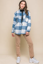 Load image into Gallery viewer, Plaid Button Down Jacket with Front Pocket Detail
